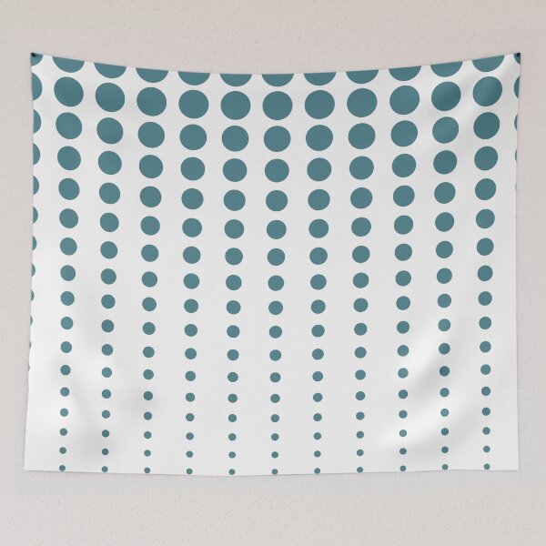 Item preview, Teal and White Reduced Polka Dots Pattern Pairs DV 2022 Popular Colour Wish Upon a Star 0668 designed and sold by ColorOfTheYears.