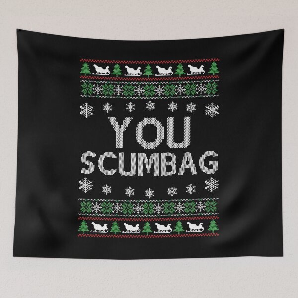 Item preview, You Scumbag funny You Maggot Christmas couple ugly sweater designed and sold by RenCustomCrews.