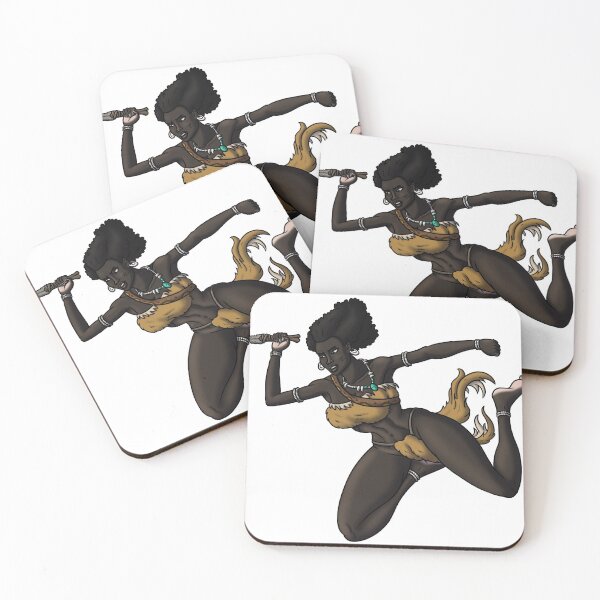 Item preview, Prehistoric Woman Leaping with Knife Drawn designed and sold by Brandon Pilcher's Creative Adventures.