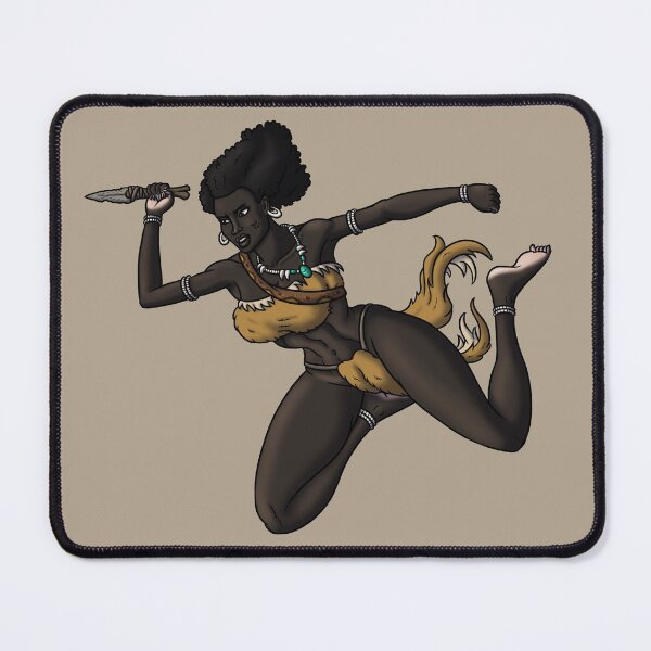 Item preview, Prehistoric Woman Leaping with Knife Drawn designed and sold by Brandon Pilcher's Creative Adventures.