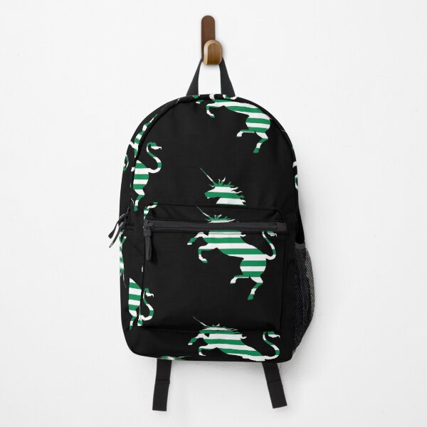Item preview, Glasgow Celtic Football Club Green and White Hooped Unicorn Silhouette designed and sold by MacPean.