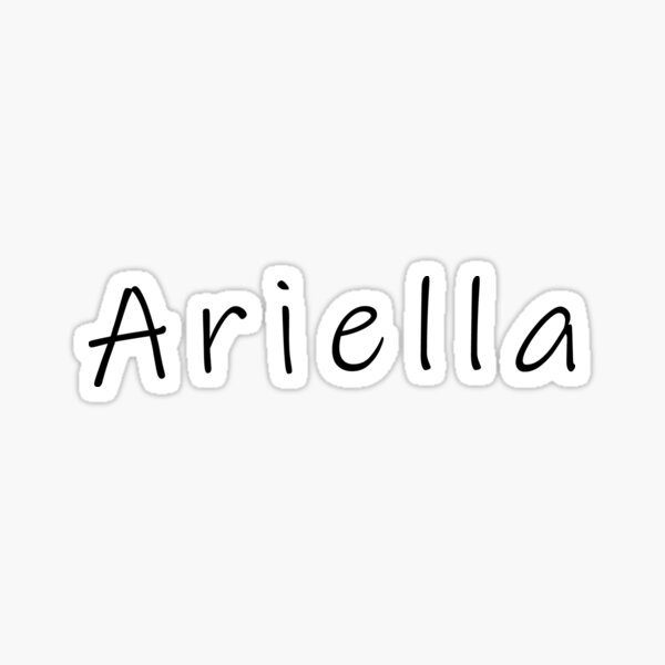 ariella-name-sticker-for-sale-by-gmstockstudio-redbubble