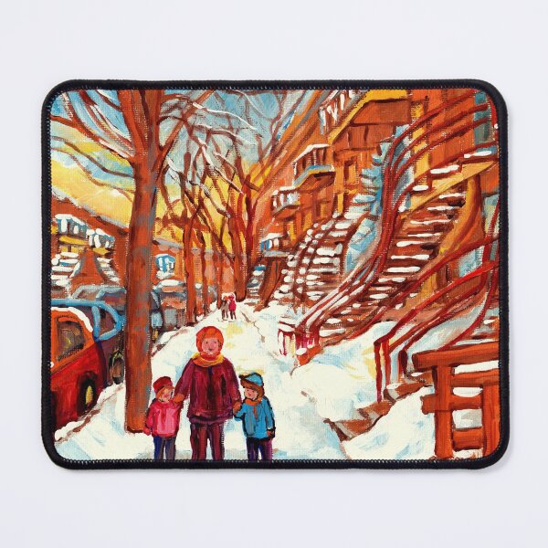 Item preview, MONTREAL WINTER SCENE NEAR WINDING STAIRCASES IN VERDUN TO THE PLATEAU designed and sold by Carole Spandau.