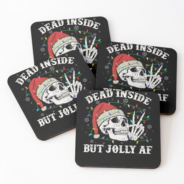 Item preview, Dead Inside But Jolly Af Skull Santa Light Skeleton Pajamas  designed and sold by RenCustomCrews.