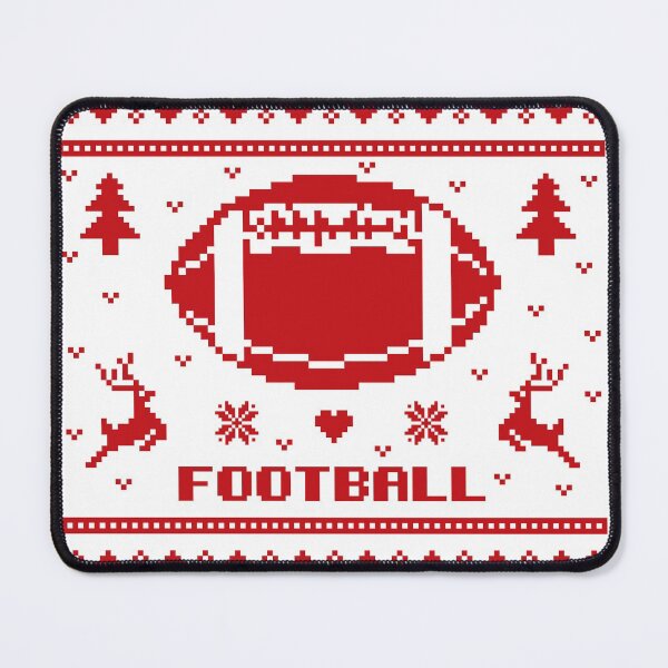 Item preview, Christmas American football gift red ugly lovely sweater, funny sweater, pixel artwork, 8bitart,stocking filler ideas, knitted sweater, knitted jumper, crycru designed and sold by SGS-.