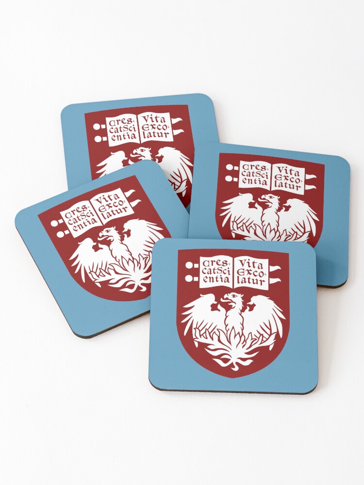 Thumbnail 1 of 5, Coasters (Set of 4), University of Chicago stamp designed and sold by Stratoguayota.