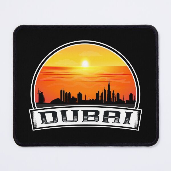 Artikelvorschau, Dubai VAE Sonnenuntergang Skyline T Shirt Sticker entworfen und verkauft von Timcito.