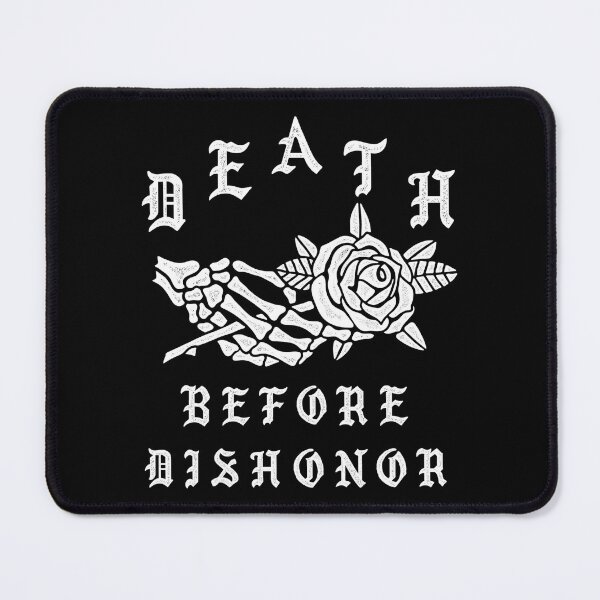 Item preview, death before dishonor skull and roses quote designed and sold by bisly.