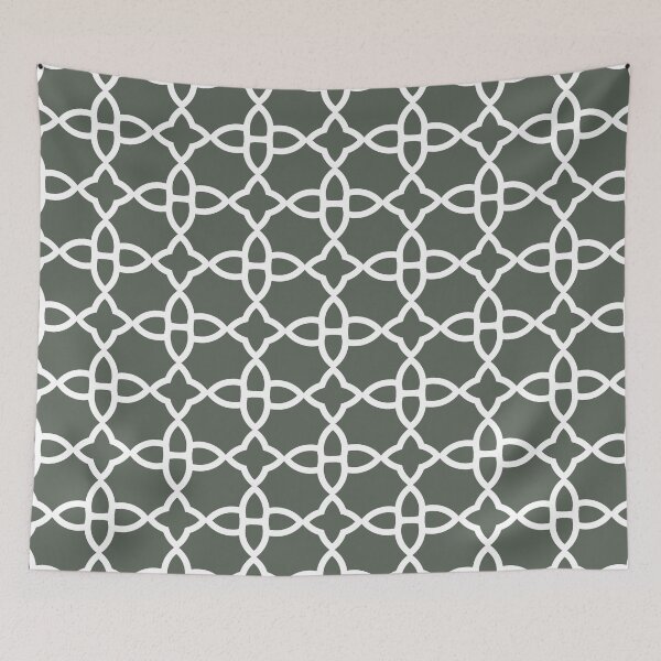 Item preview, Dark Green and White Minimal Line Art Pattern 4 Pairs DV 2022 Popular Colour Pleasant Hill 0459 designed and sold by ColorOfTheYears.