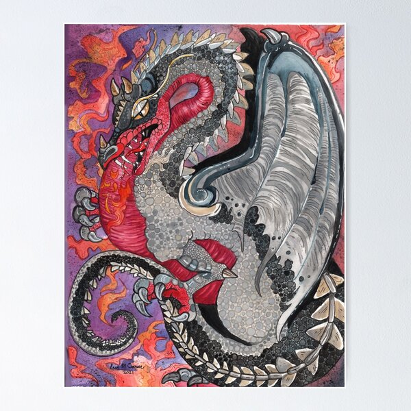 Dragon Chinese Zodiac Watercolor  Scarf for Sale by Anna Bucciarelli