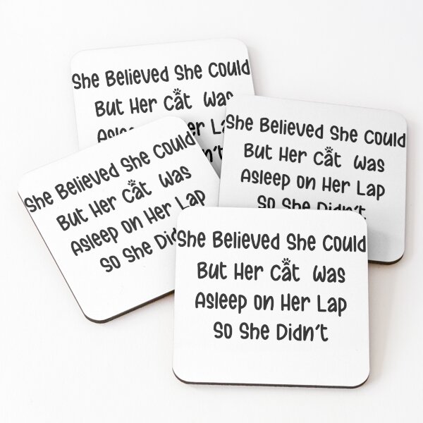 Item preview, she believed she could but her cat was asleep on her lap so she didnt designed and sold by Stella Clue.