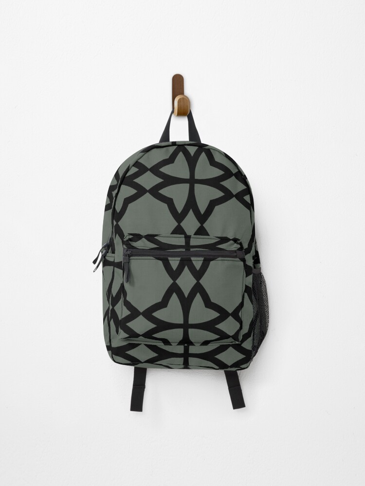 Thumbnail 1 von 3, Rucksack, Black and Dark Green Flower Pattern Pairs DV 2022 Popular Colour Pleasant Hill 0459 designt und verkauft von ColorOfTheYears.