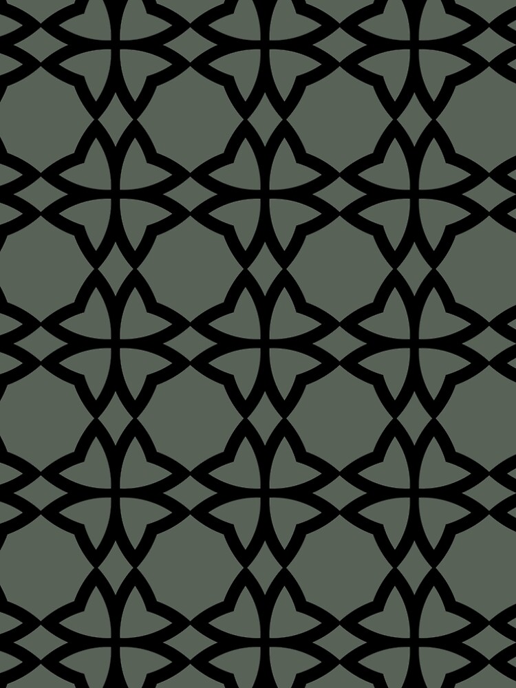 Aperçu 5 sur 5. Robe trapèze avec l'œuvre Black and Dark Green Flower Pattern Pairs DV 2022 Popular Colour Pleasant Hill 0459 créée et vendue par ColorOfTheYears.