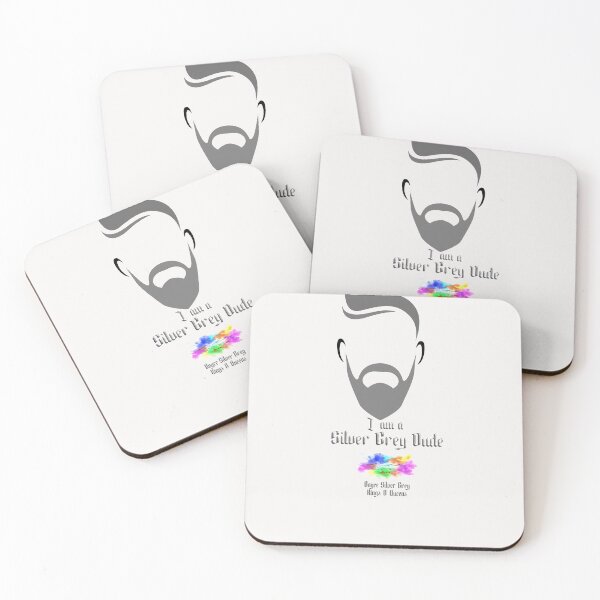 Item preview,  I am a Silver Grey Dude Man's face portrait [White] designed and sold by markyboyce247.