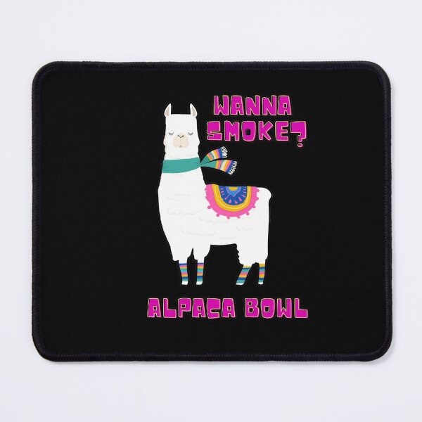 Item preview, Wanna Smoke? Alpaca Bowl | Funny Llama Is Smoking designed and sold by Raminovitch.