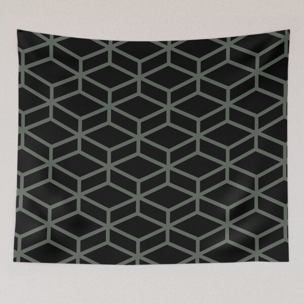 Item preview, Black and Dark Green Tessellation Line Pattern 8 Pairs DV 2022 Popular Colour Pleasant Hill 0459 designed and sold by ColorOfTheYears.