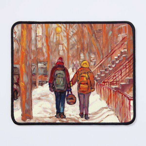 Item preview, MONTREAL WINTER SCENE COUPLE WALKING AFTER SNOWFALL designed and sold by Carole Spandau.