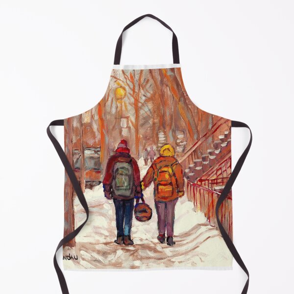 Item preview, MONTREAL WINTER SCENE COUPLE WALKING AFTER SNOWFALL designed and sold by Carole Spandau.