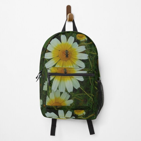 Item preview, White and yellow daisy flower and honey bee. Nature Rules. designed and sold by TheNatureTalent.