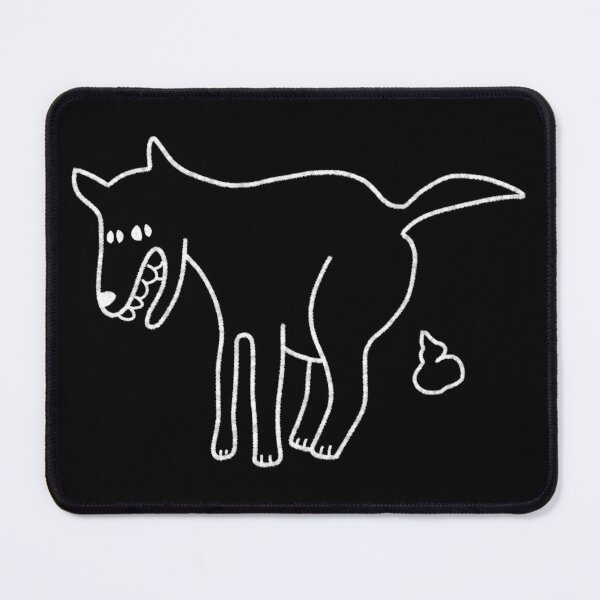 Item preview, dog taking a shite. ''inspired'' by shirt ed gamble wore on taskmaster designed and sold by porcelainstain.