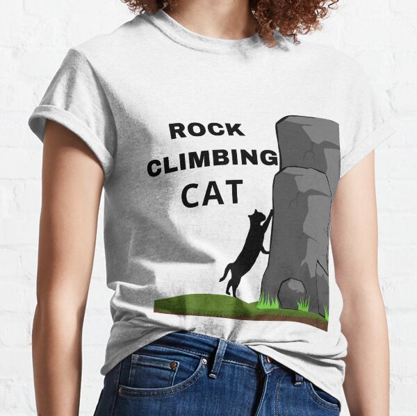 Rock Climbing Cat Classic T-Shirt
