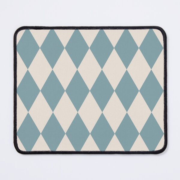 Item preview, Neutral Blue Grey Slate Blue Sage Blue and Cream Diamond Pattern designed and sold by polygem.