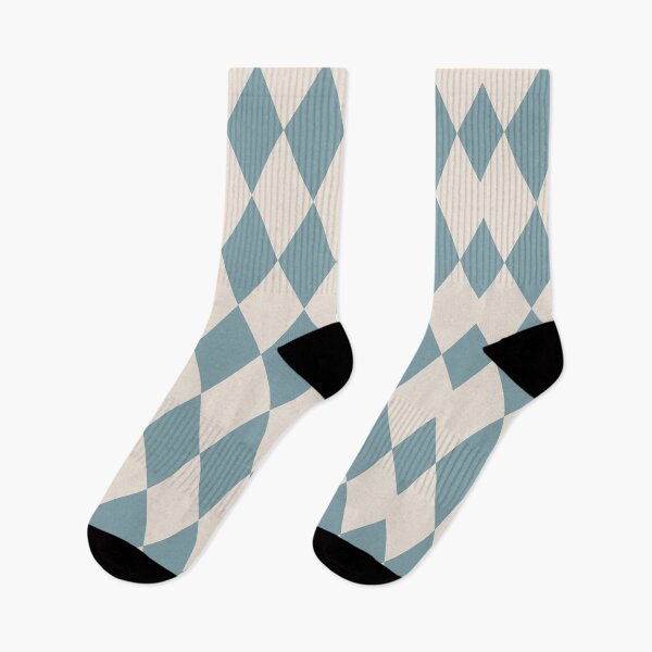 Item preview, Neutral Blue Grey Slate Blue Sage Blue and Cream Diamond Pattern designed and sold by polygem.