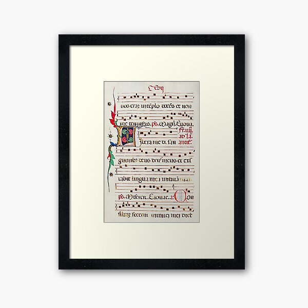 Item preview, Antiphonary - Medieval Musical Manuscript designed and sold by brushandframes.