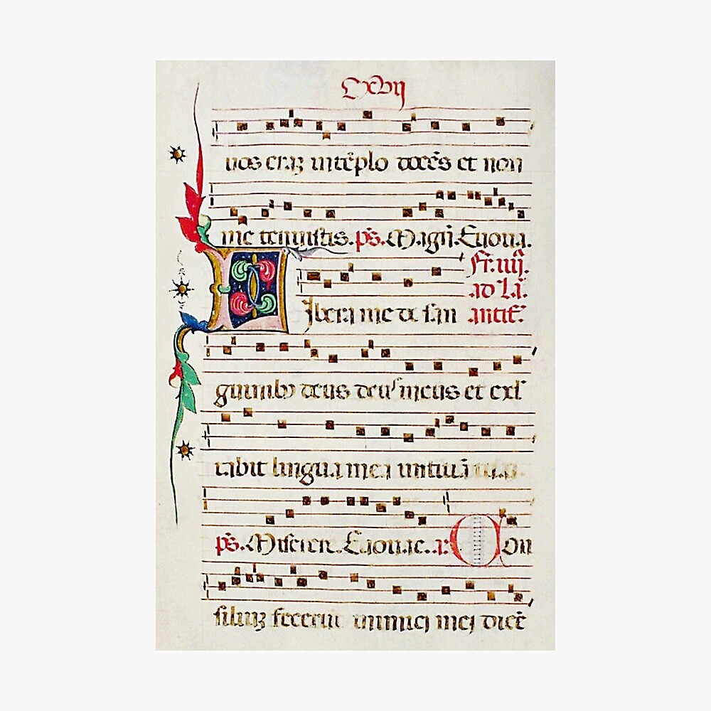 Antiphonary - Medieval Musical Manuscript Framed Art Print