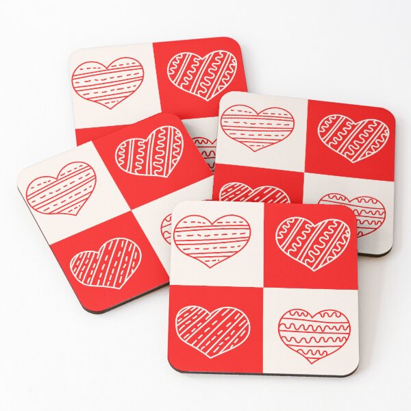 Item preview, Garabatos de corazones en rojo designed and sold by trendingatees.