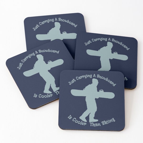 Item preview, Just Carrying A Snowboard Is Cooler Than Skiing, Funny Snowboarder Design designed and sold by Constant Readers.