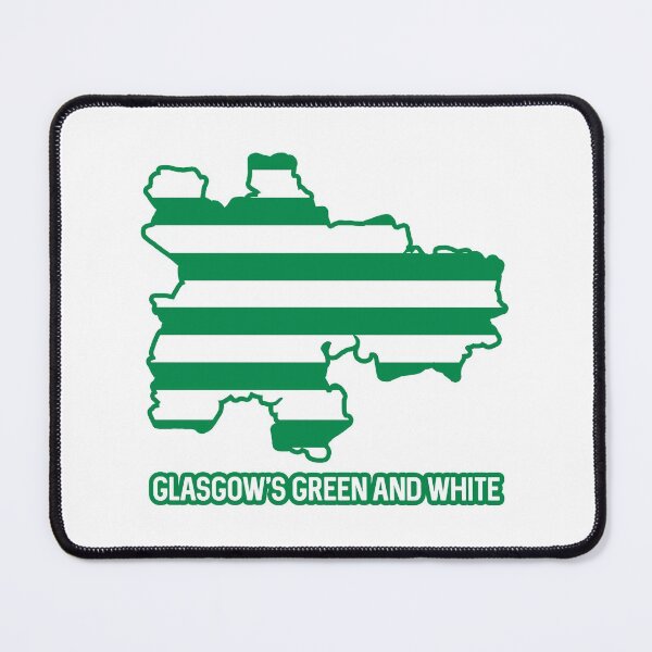 Item preview, GLASGOW CITY CELTIC FOOTBALL CLUB WHITE AND GREEN MAP designed and sold by MacPean.