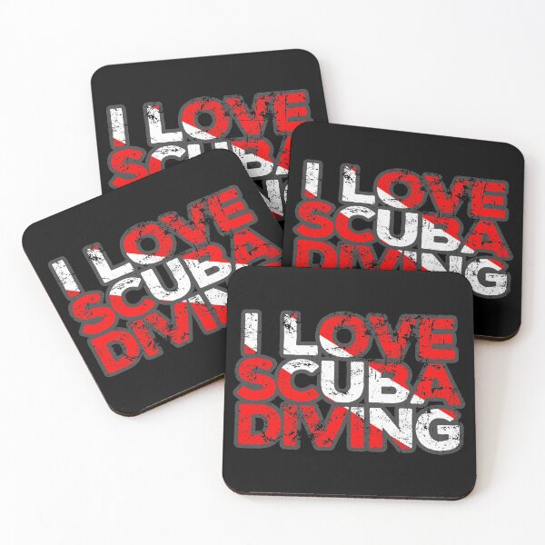 Item preview, I Love Scuba Diving (vintage retro dive flag) designed and sold by StudioAquaLumos.