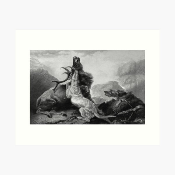 Death of the Stag Deerhound and Wolfhound Art Print