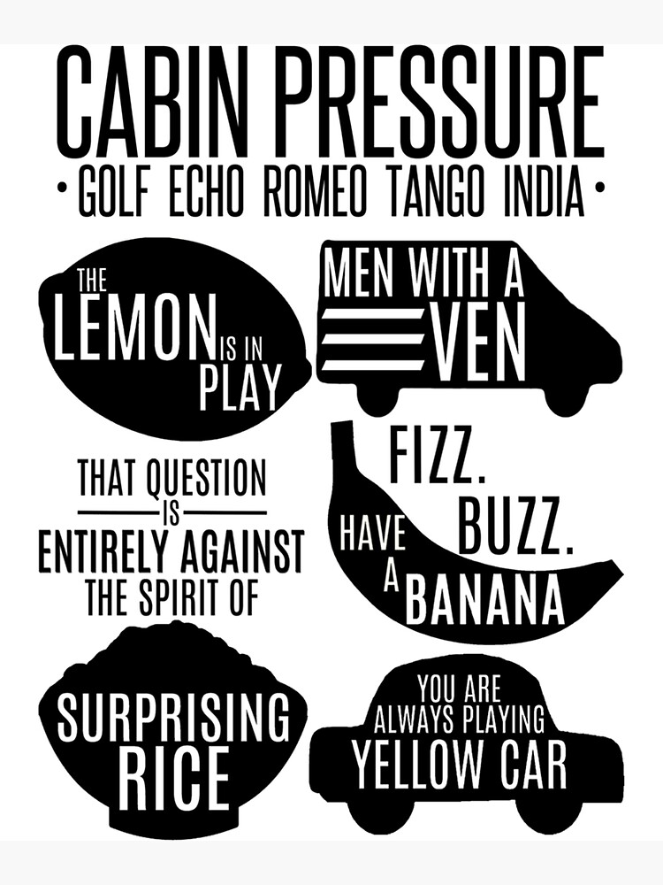 "Cabin pressure moments " Poster for Sale by SeamsToBeShirt Redbubble