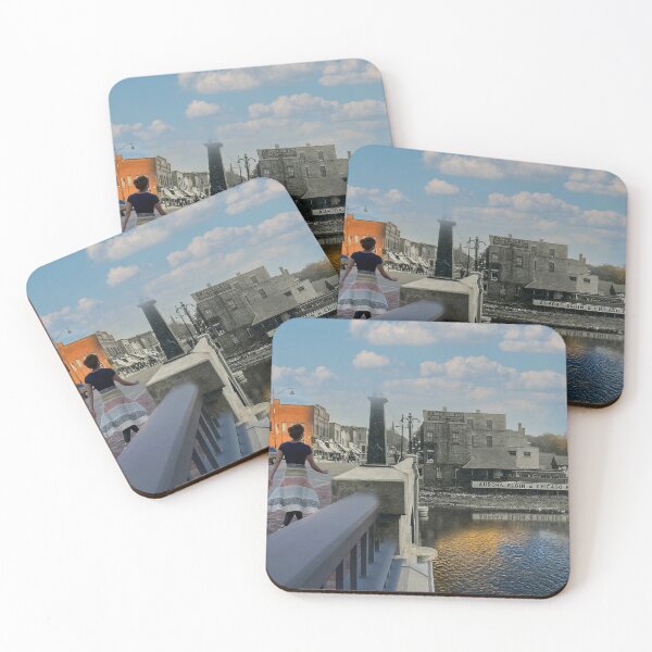 Item preview, Mashup Batavia, IL - Looking east over the Wilson Street / Donovan Bridge at the Aurora, Elgin & Chicago Railroad designed and sold by Shumway  Studio.