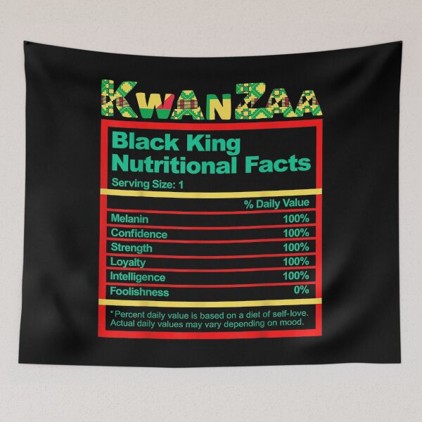 Item preview, Mens Kwanzaa Black King Nutritional Facts Melanin Bruh Father Dad designed and sold by keithldavis.