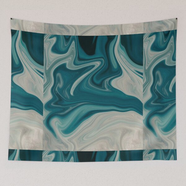 Item preview, Blush and Payne's Grey Flowing Abstract Painting designed and sold by Badreasfoury.