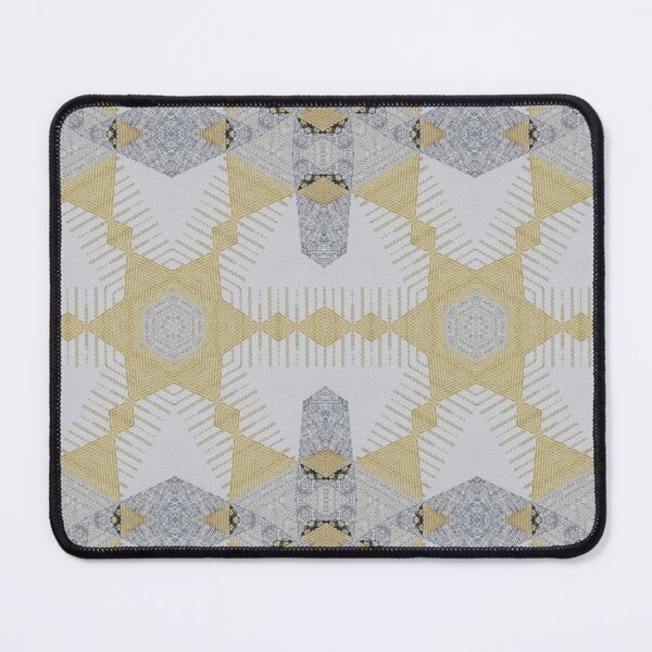 Item preview, Pastel Ochre Grey Retro Geometric 4 Woven  Texural Interior Wall Decor  designed and sold by Jenny Meehan Art Prints and Patterns  .