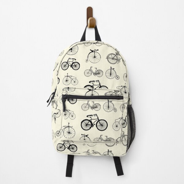 Item preview, Vintage retro bicycle high wheel  yellow cycle backpack designed and sold by Nishad4.