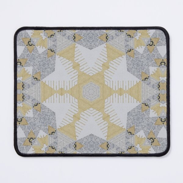 Item preview, Pastel Ochre Grey Retro Geometric 5 Woven  Texural Interior Wall Decor  designed and sold by Jenny Meehan Art Prints and Patterns  .