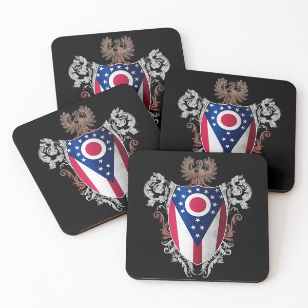 Item preview, Ohio flag medieval heraldry coat of arms style designed and sold by ChaosEdits.