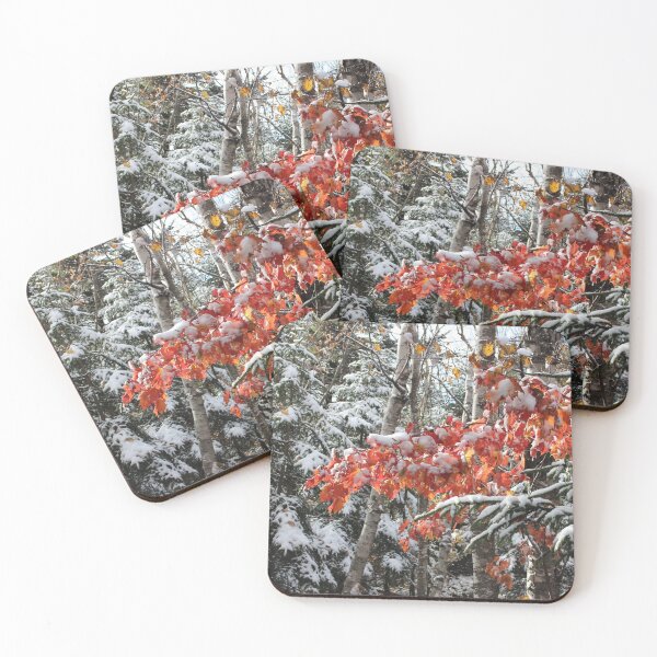 Item preview, Snow on Red Leaves designed and sold by Cardinal Designs.