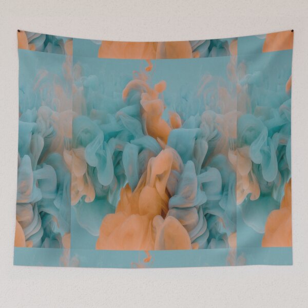 Item preview, Blush and Payne's Grey Flowing Abstract Painting designed and sold by Badreasfoury.