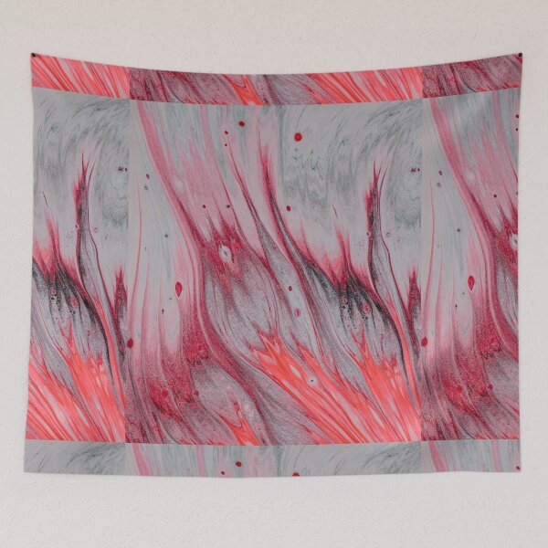 Item preview, Blush and Payne's Grey Flowing Abstract Painting designed and sold by Badreasfoury.