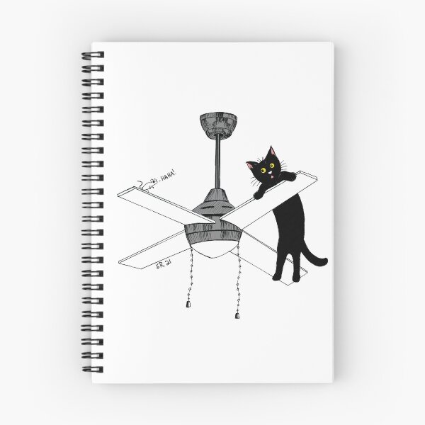 Item preview, Cat vs Ceiling Fan designed and sold by dahlymama.