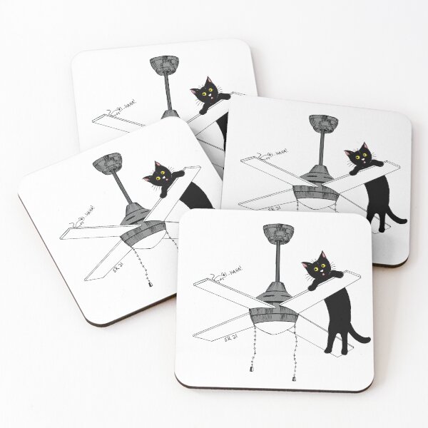 Item preview, Cat vs Ceiling Fan designed and sold by dahlymama.