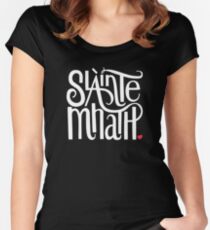 Slainte Mhath in white and red Women's Fitted Scoop T-Shirt