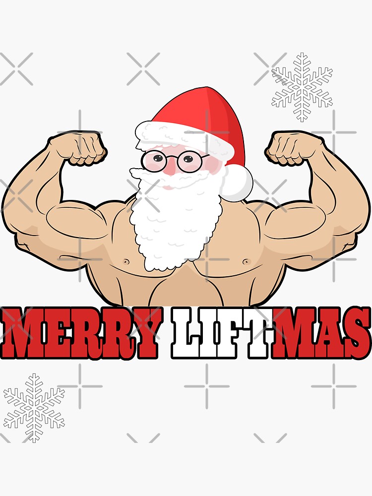 Christmas Weightlifting Gym Rat' Sticker