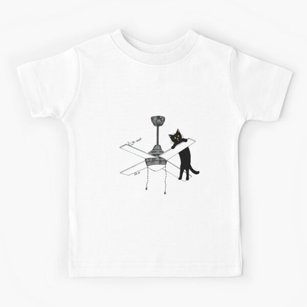 Cat vs Ceiling Fan Kids T-Shirt